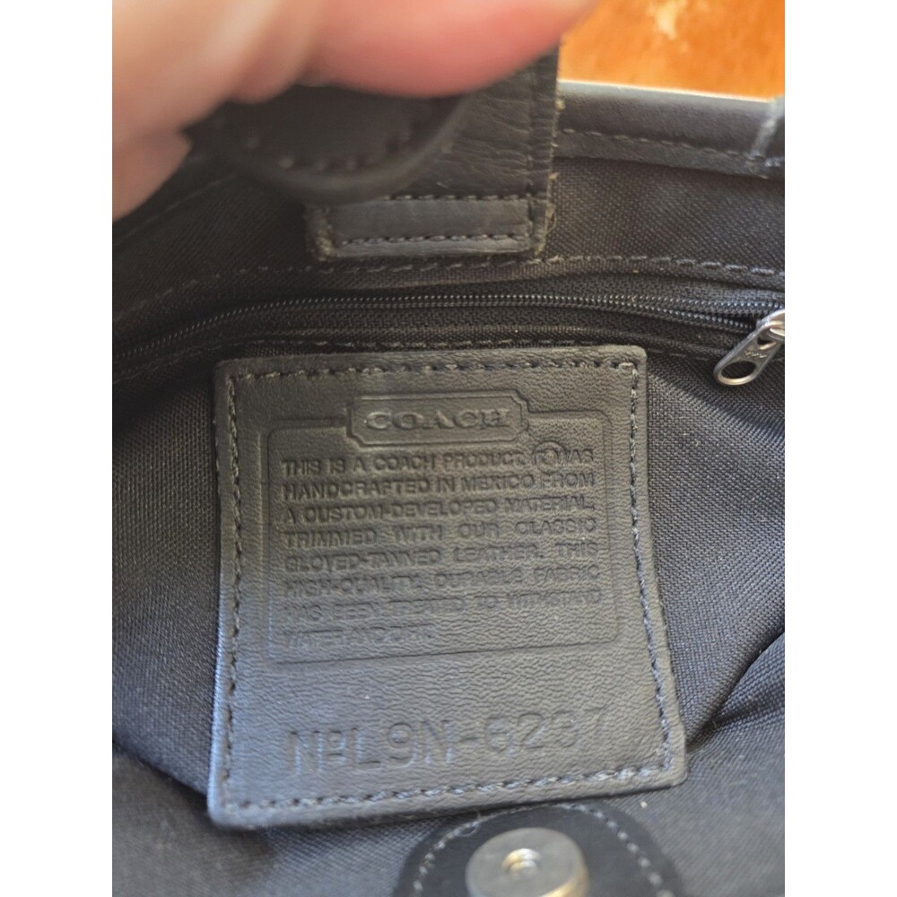 Vintage COACH Mini Tote Bag Neoprene With Leather Handles & Trim Black 1990s EUC - Picture 7 of 10